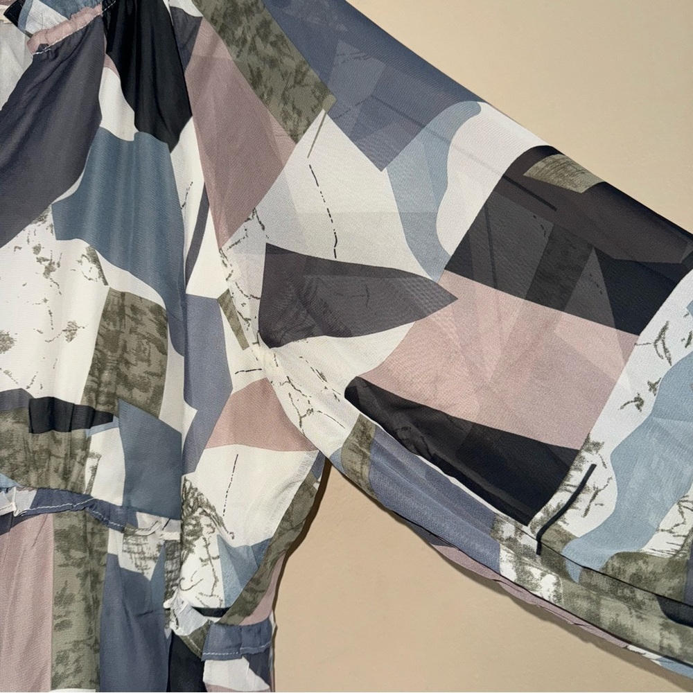 Entro Plus Size Abstract Patterned Swing Dress Si… - image 5